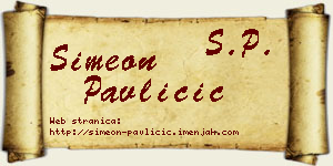 Simeon Pavličić vizit kartica